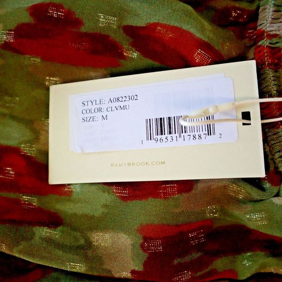 Ramy Brook A0822302 Women Sz M Clover Multi Sallie Off-Shoulder Mini Dress - Picture 6 of 13